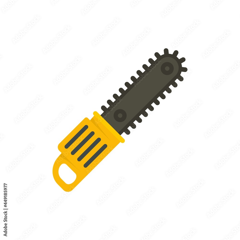 Instrument chainsaw icon flat isolated vector