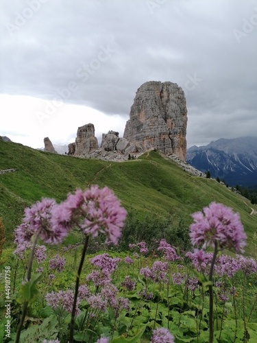 Trekking in Tre Cime in the Dolomites Mountains in Northern Italy