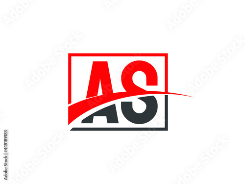 A S, AS Letter Logo Design