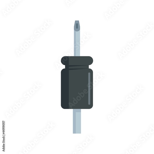 Tattoo studio needle icon flat isolated vector