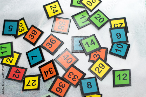 Numbers printed on cards for kids for math games