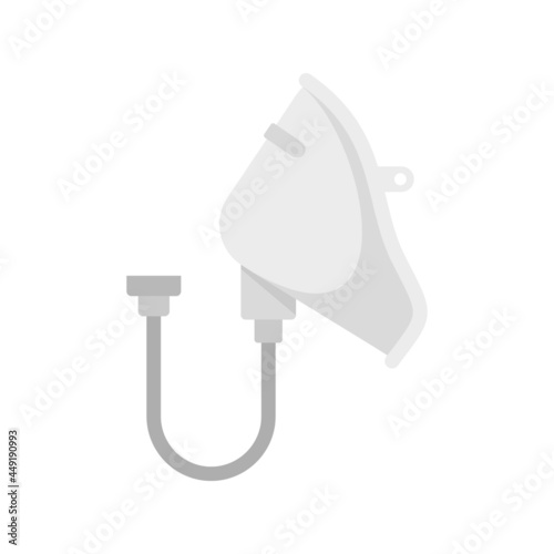 Anesthesia mask icon flat isolated vector