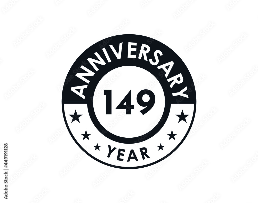 149 years anniversary badge vector design 149 years anniversary badge vector design