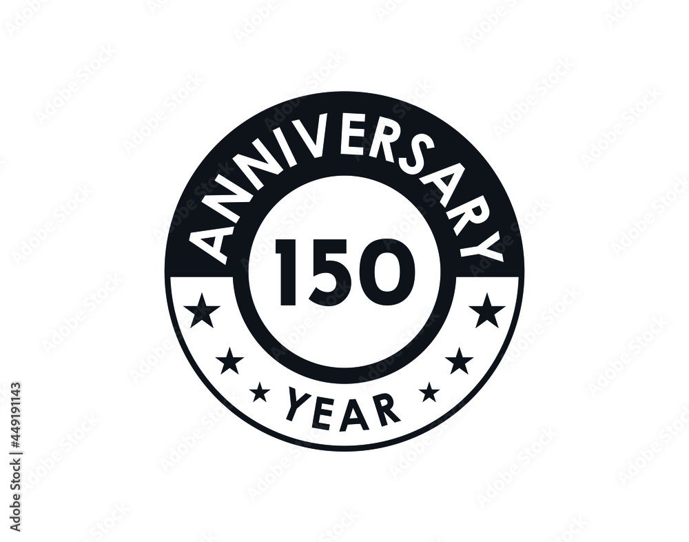150 years anniversary badge vector design 150 years anniversary badge vector design