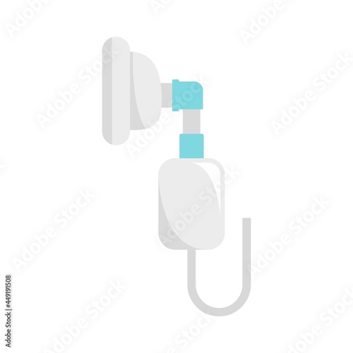 Respiratory mask anesthesia icon flat isolated vector