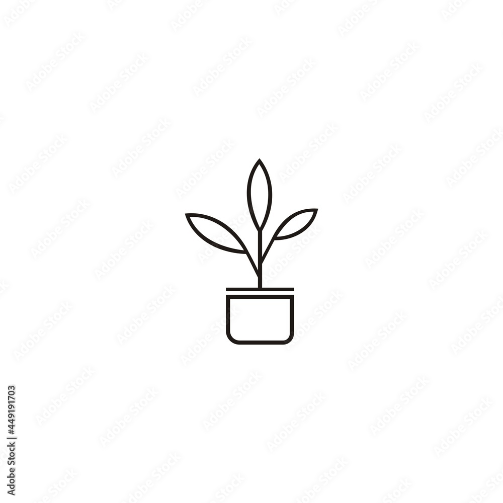 Leaf and Pot Ecology flower Vector Logo Template Illustration Design Leaf and Pot Ecology flower Vector Logo Template Illustration Design