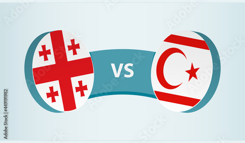 Georgia versus Northern Cyprus, team sports competition concept.