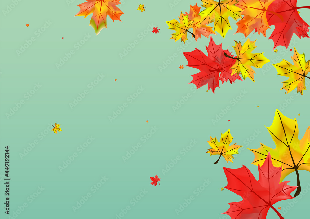 Brown Plant Background Green Vector. Floral Season Card. Yellow Decor Leaves. November Foliage Texture. Brown Plant Background Green Vector. Floral Season Card. Yellow Decor Leaves. November Foliage Texture.