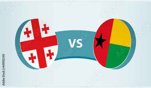 Georgia versus Guinea-Bissau, team sports competition concept.