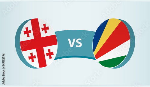 Georgia versus Seychelles, team sports competition concept.