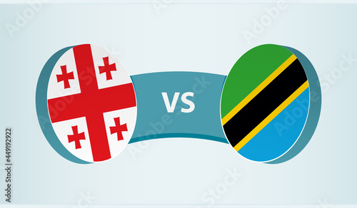 Georgia versus Tanzania, team sports competition concept.