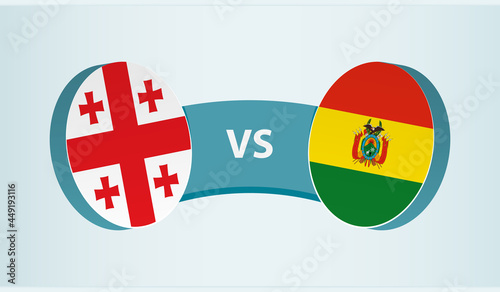 Georgia versus Bolivia, team sports competition concept.