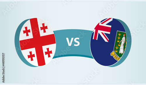 Georgia versus British Virgin Islands, team sports competition concept.