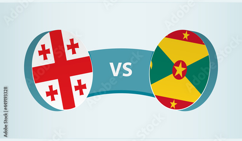 Georgia versus Grenada, team sports competition concept.