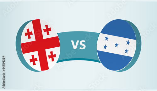 Georgia versus Honduras, team sports competition concept.