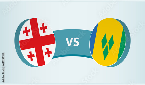 Georgia versus Saint Vincent and the Grenadines, team sports competition concept.