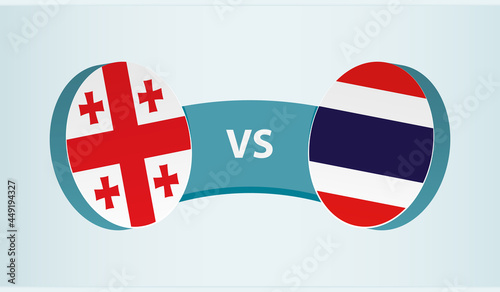 Georgia versus Thailand, team sports competition concept.