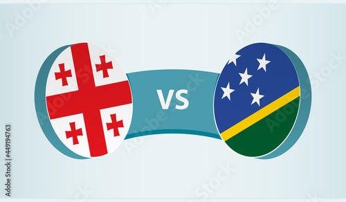 Georgia versus Solomon Islands, team sports competition concept.