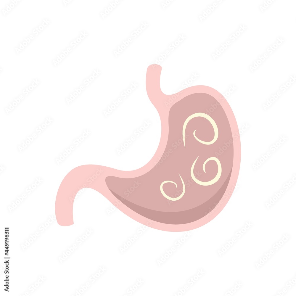 Stomach parasite icon flat isolated vector Stomach parasite icon flat isolated vector