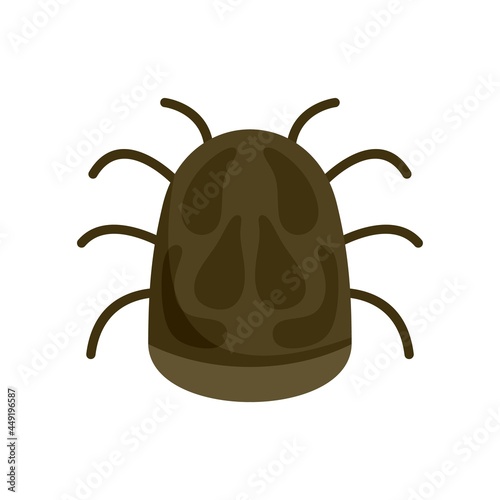 Bug disease icon flat isolated vector
