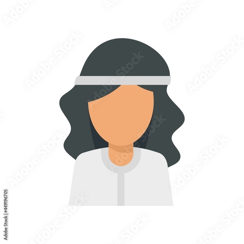 Hypnosis woman icon flat isolated vector