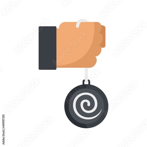 Mental hypnosis pendulum icon flat isolated vector