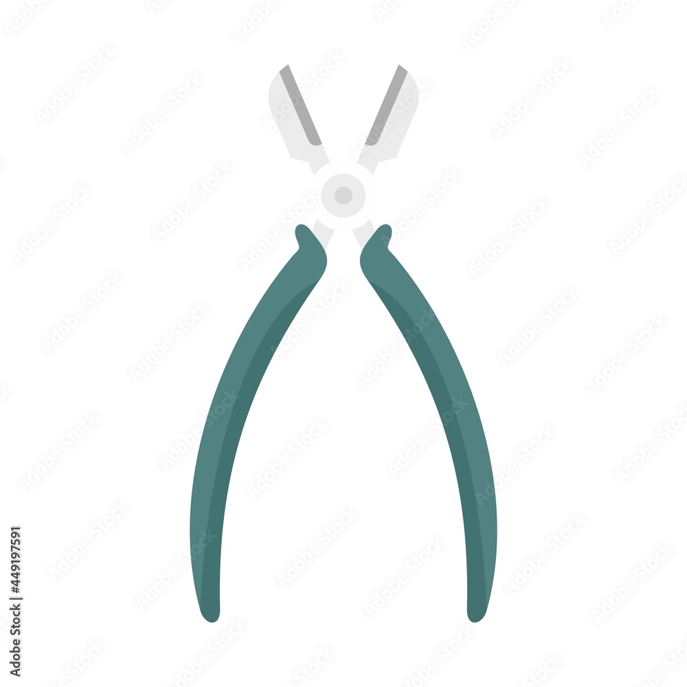 Medical pliers icon flat isolated vector Medical pliers icon flat isolated vector