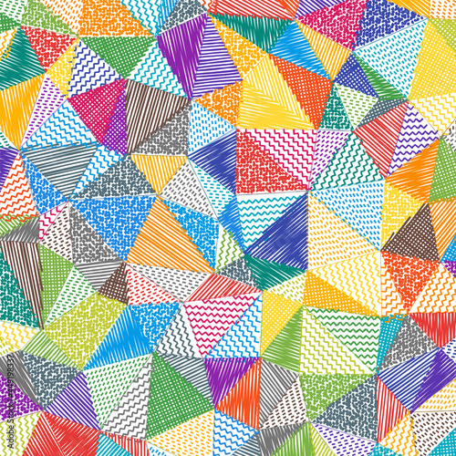 Low poly sketch background. Artistic square pattern. Creative abstract background. Vector illustration.