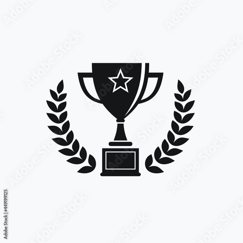 trophy illustration, trophy icon, vetor art.