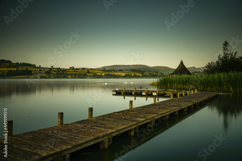 Pontoon at Llangors Lake  Brecon Beacons