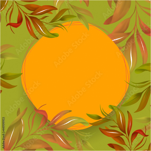 Set of background template with leaves. Autumn  banner design with  leaves. 