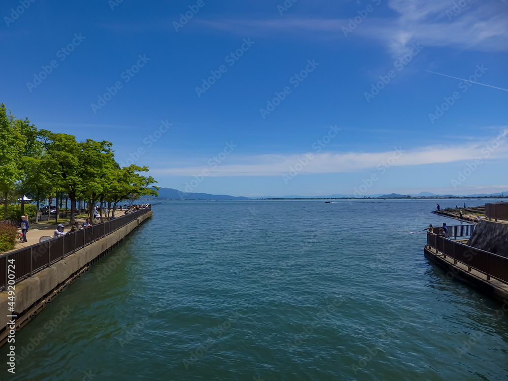 琵琶湖　大津の風景
