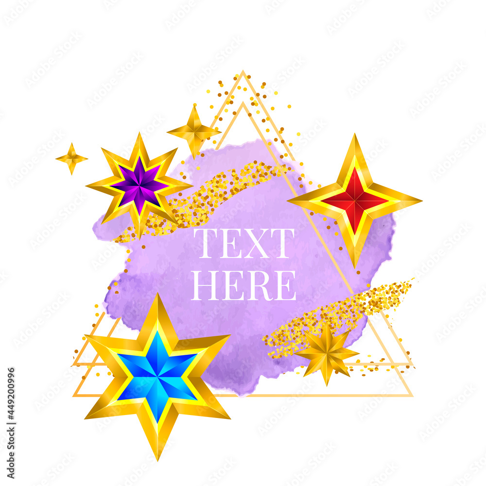 Gold frame paint Hand painted vector brush stroke. Perfect design for headline, logo and sale banner. Watercolor Gold frame paint Hand painted vector brush stroke. Perfect design for headline, logo and sale banner. Watercolor