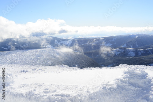 winter views in the mountains and forest