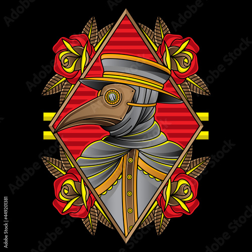 plague doctor traditional tattoo