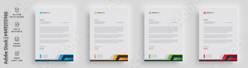 letterhead brochure flyer creative corporate minimal abstract unique a4 size 4 variation poster magazine newsletter design template with a logo