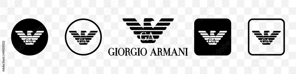 Giorgio Armani logo collection on a transparent background Stock Vector |  Adobe Stock