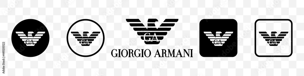 Giorgio Armani logo collection on a transparent background Stock Vector Adobe Stock