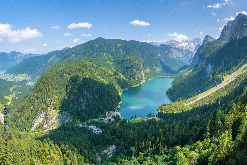 Gosausee, a beautiful lake with moutains in Salzkammergut, Austria.