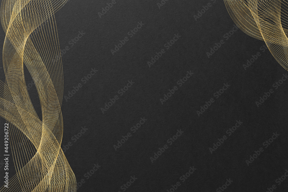 背景 テクスチャ 黒 高級感 グリッター フレーム 金 金紙 年賀状 正月 和紙 壁紙 キラキラ レトロ アンティーク Stock Illustration Adobe Stock