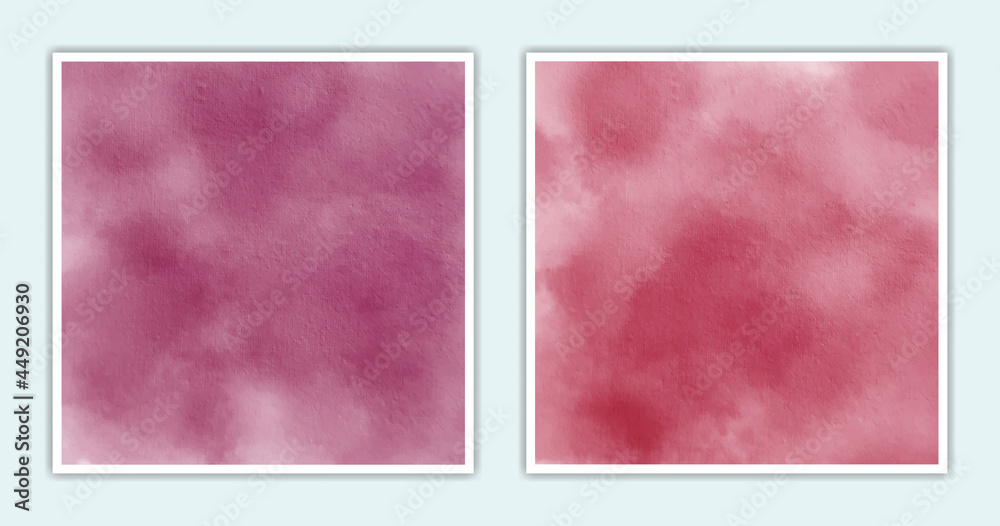 Watercolor backgrounds wet abstract vector square textures isolated backdrop design.