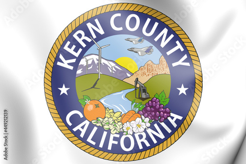 3D Seal of Kern county (California state), USA. 3D Illustration. photo