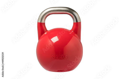 Sports equipment kettlebells color weights photo