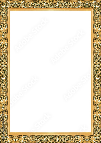 White Frame with Decorated Borders