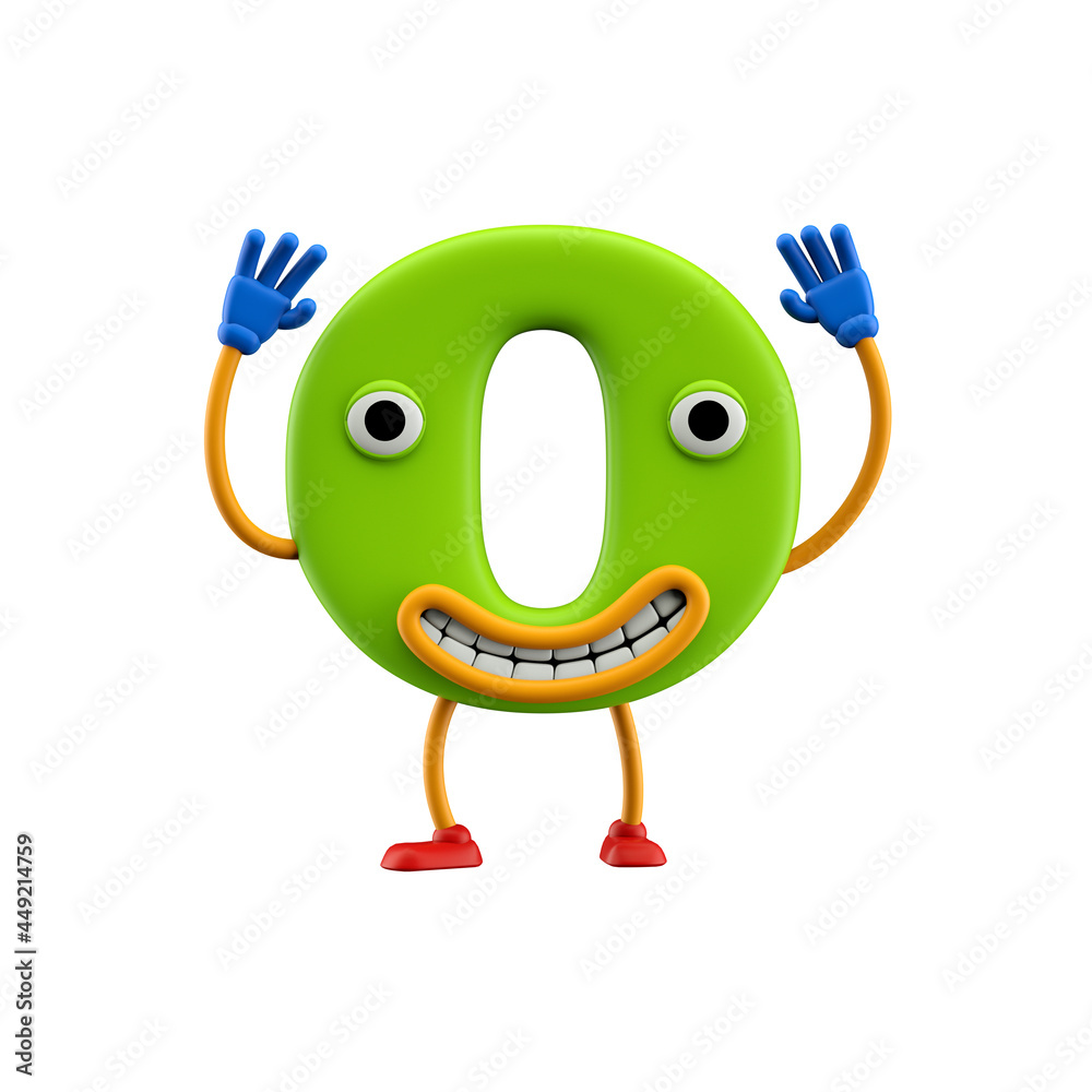 3d render of cartoon character letter o isolated on white background. Funny alphabet. ilustración de Stock | Adobe Stock 3d render of cartoon character letter o isolated on white background. Funny alphabet. ilustración de Stock | Adobe Stock
