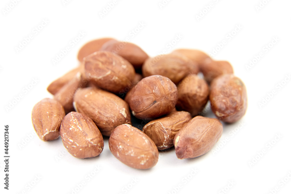 Peanuts isolated on white background. Shelled seeds Peanuts isolated on white background. Shelled seeds