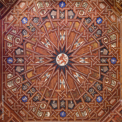 Obraz na płótnie Mudejar Ceiling at San Juan de los Reyes Monastery in Toledo w salonie