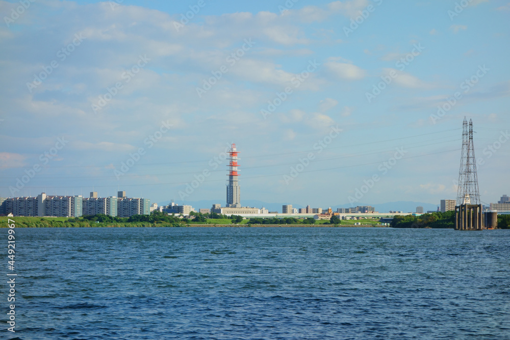 8月の淀川風景