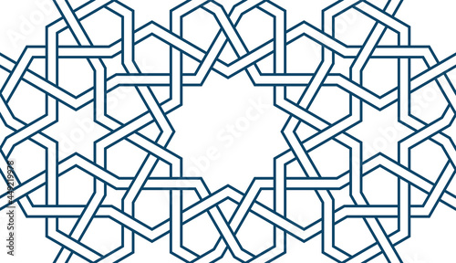 Geometric Islamic Seamless Patterns for decoration greeting card or interior. Vector Illustration.