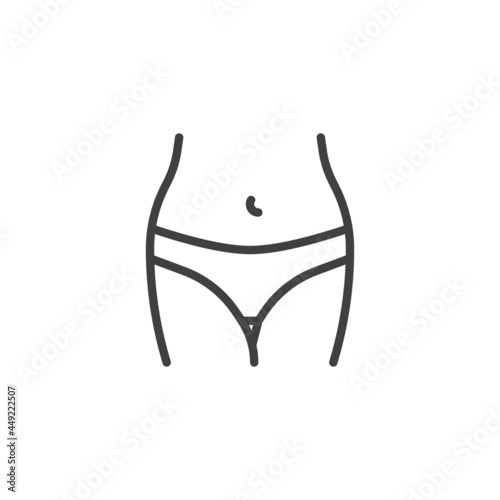Women waist line icon